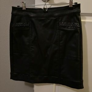White House Black Market leather skirt